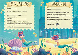 Einladungskarten (Meerjungfrau) für den Kindergeburtstag