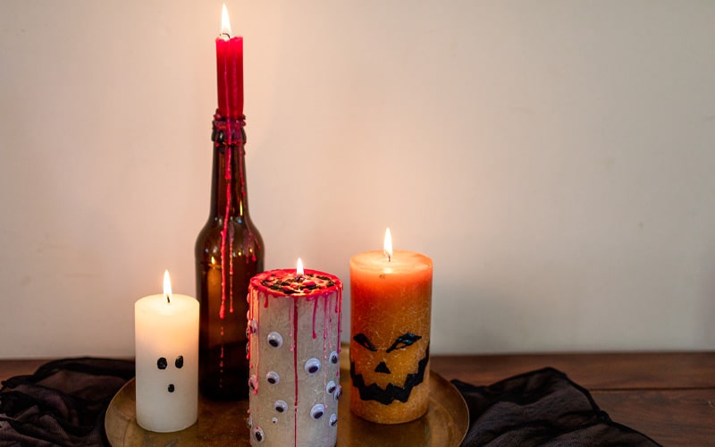 3 Halloween Kerzen: Bastelideen für Kinder & Familien