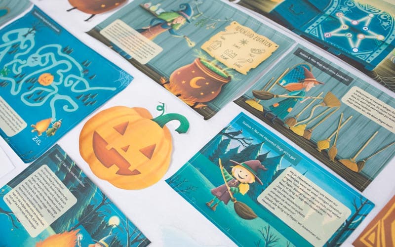 Fertige Hexen-Schnitzeljagd als Druckvorlage