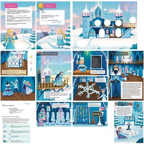 Eisprinzessin Schnitzeljagd: Vorlage zum Ausdrucken